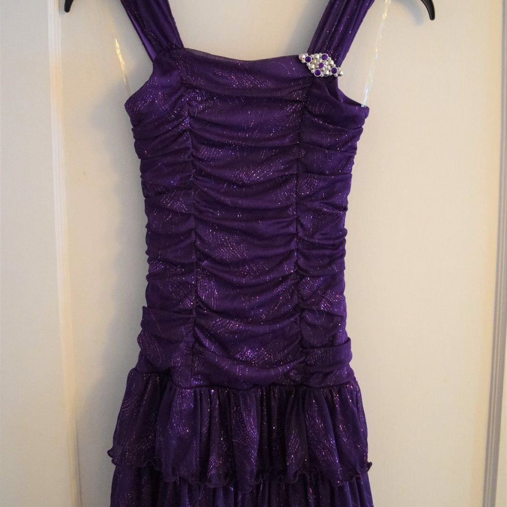 Girls Party Special Occasion Dress Purple Size 10